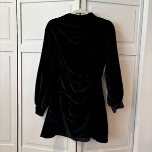 Black ZARA velvet cocktail dress